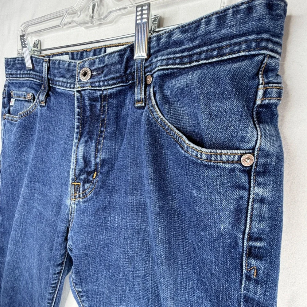 AG Adriano Goldschmied B-Type II Straight Jeans 33 Blue Medium Wash Denim